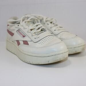 Reebok Club C Revenge Vintage White Pink Retro Sneakers Men’s 9 Women's 10.5